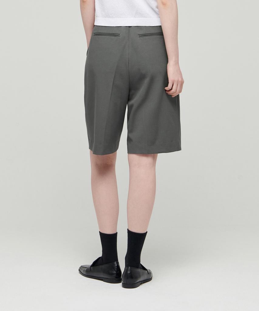 MUSINSA STANDARD WOMAN Women'S Wide Bermuda Half Slacks [Light Khaki]