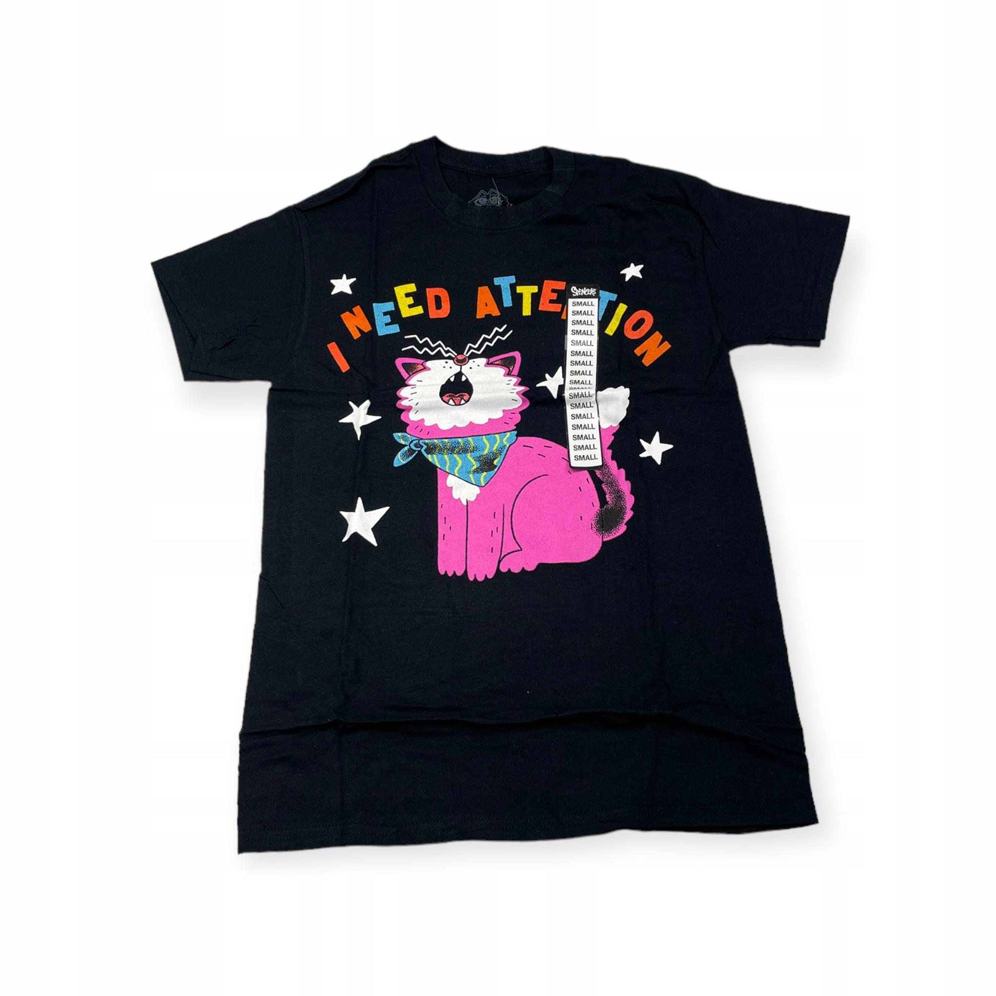 

Koszulka T-shirt męski okrągły dekolt SPENCER S PINKGABBERCAT L
