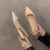 Fairy Wind Pointed Single Shoes, Empty Temperament Splicing After Spring and Summer, Soft Sole, Not Tired Feet, Bag Head Sandals