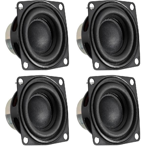 4pcs 2inch 4Ohm 10W Full Range Audio Speaker Stereo Woofer Loudspeaker for Arduino (4pcs)