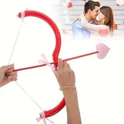 Romantischer Amor-Pfeil Rosa Rotes Herzförmiger Pfeil Valentinstags-Accessoires Partnerparty Rollenspiel-Outfit Requisiten
