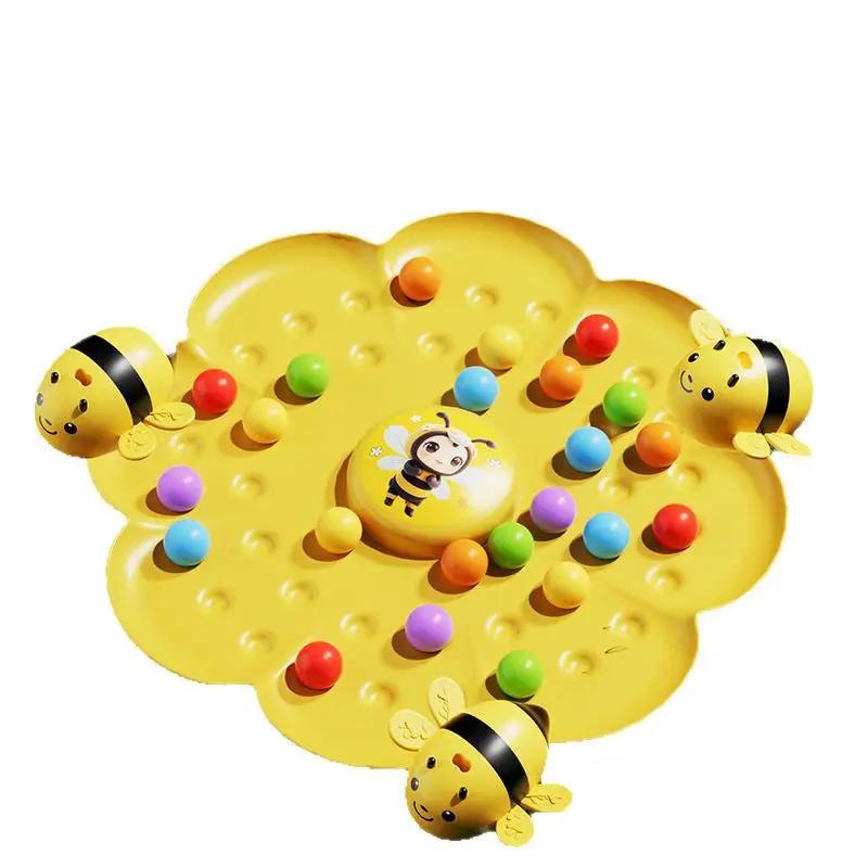 Magnetic Honey Bee Picking Beans Game Puzzle Bean Finshing Party Games Parent Child Interactive Toy for Kids Christmas Gift