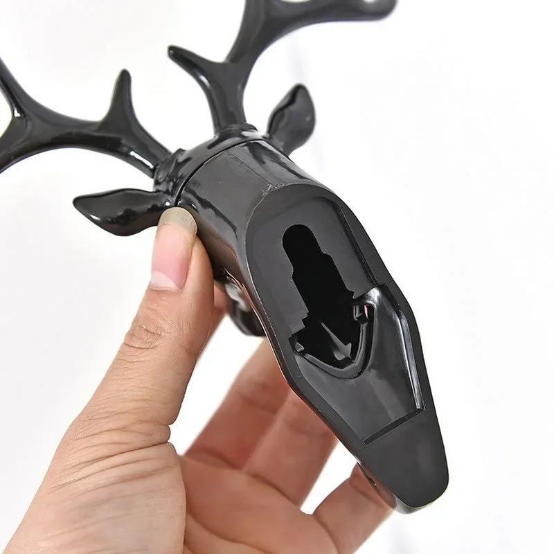 1 Pcs Wall Hanging Hook Vintage Deer Head Antlers For Hanging Clothes Hat Scarf Key Deer Horns Hanger Rack Wall Decoration