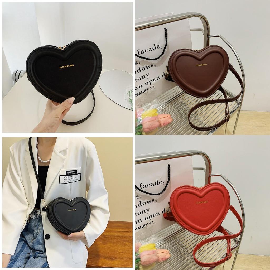 Fresh Style Women's Bag 2022 New Love Bag Trendy Girl Bag Heart-shaped Single Shoulder Diagonal Bag Cute Mini Bag