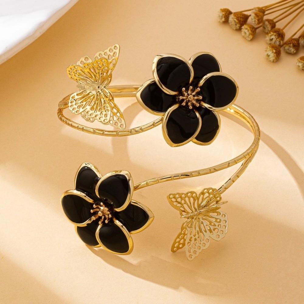Exquisite Enamel Glaze Armband Vintage Butterfly Open Bangle Gift Occasion