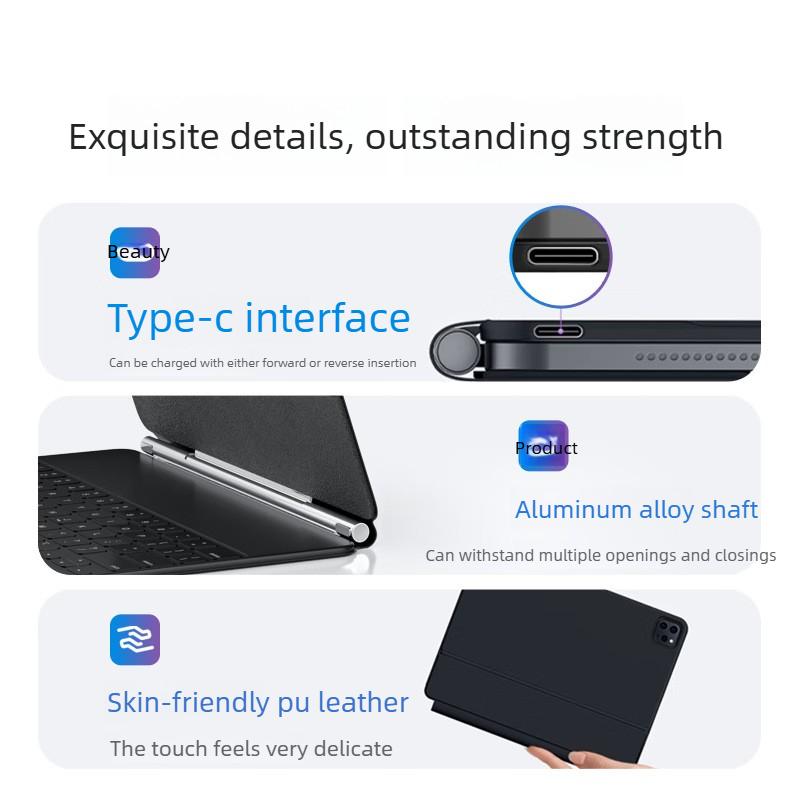 2025 Yeni iPad Pro Miao Kontrol Klavyesi Air6/7 Koruyucu Kılıf Pro11 Manyetik Ayrılabilir Bluetooth Klavye İçin Uygundur