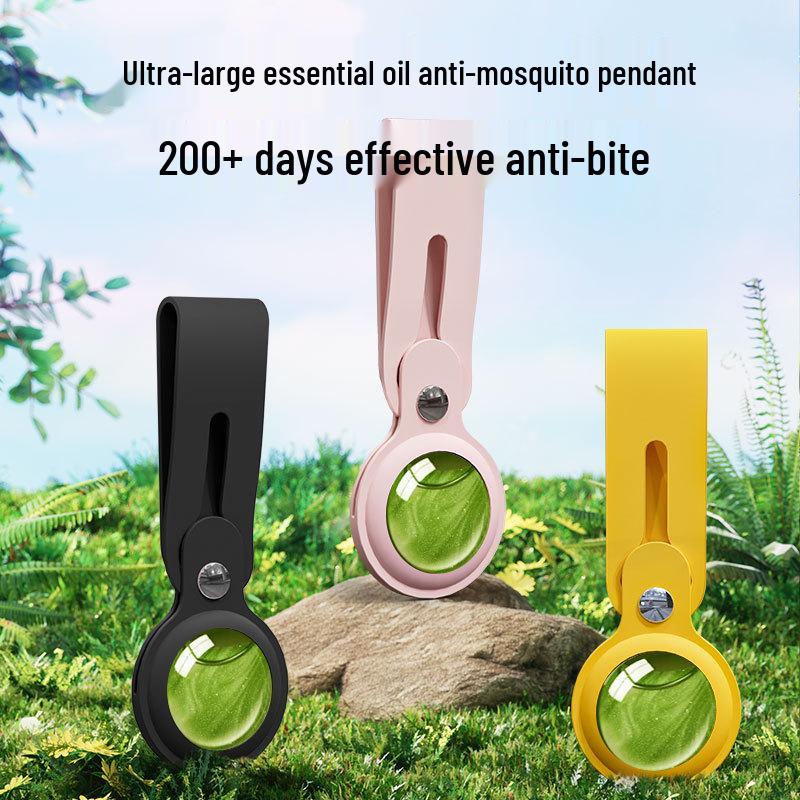 Portable Silicone Anti-Mosquito Pendant with Long-Lasting Plant Essential Oil for Outdoor Sports