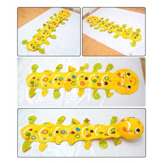 Inflatable Caterpillar Sprinkler Toys Backyard Water Toys for Family Fun Caterpillar Patio Water Sprinkler for Pool Parties Outdoor Games