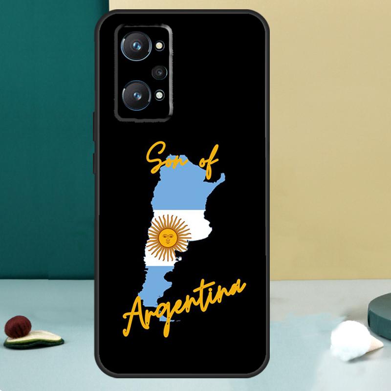 Argentine Flag For Realme 14 13 Pro Plus 10 11 12 GT 5 6 6T GT7 Pro C61 C55 C53 C51 C21Y C25S C75 C67 Case