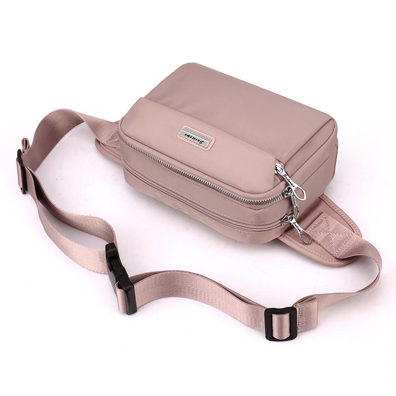 Chest Bag Women's Nylon Solid Color Small Bag Crossbody Bag Waist Bag