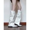 Xiaoxiangfeng pointed toe heel boots knight boots women's knee high trouser boots