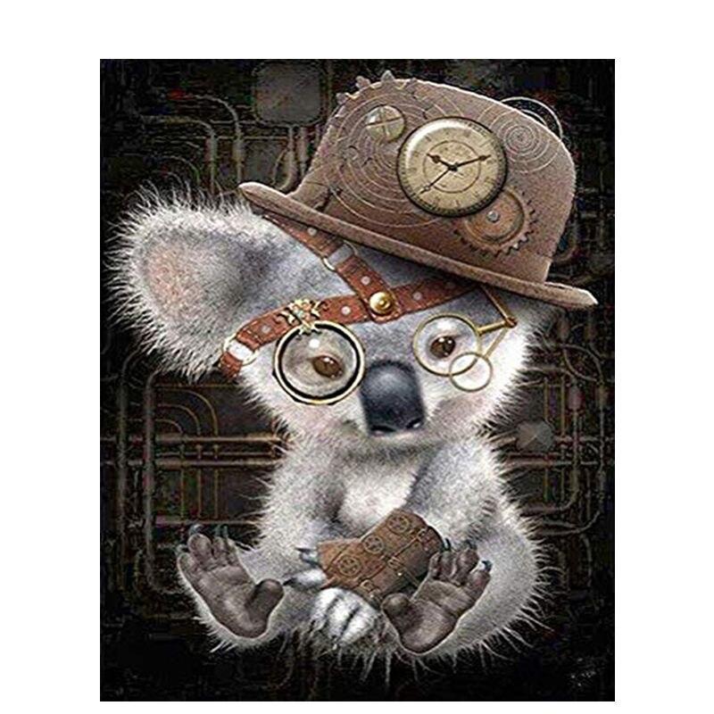 5d diamantmalingssett Koalabroderi Stue Veggdekorasjon Mosaikk Dyrehåndlaget gave Diamantkunst