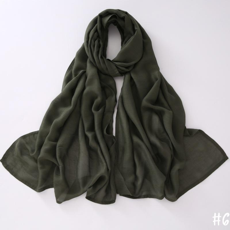 New Thin Modal Scarf For Women Girls Solid Scarves Soft Wide Brim Cotton Breathable Pashmina Shawl Foulard Winter Wrap Shawls
