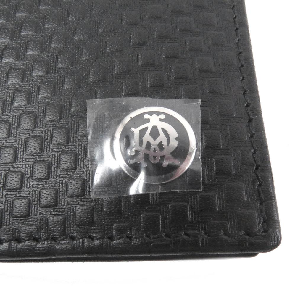 Excellent Dunhill Card Case MICRO D-EIGHT Micro D-Eight Business Card Holder black leather mens Used