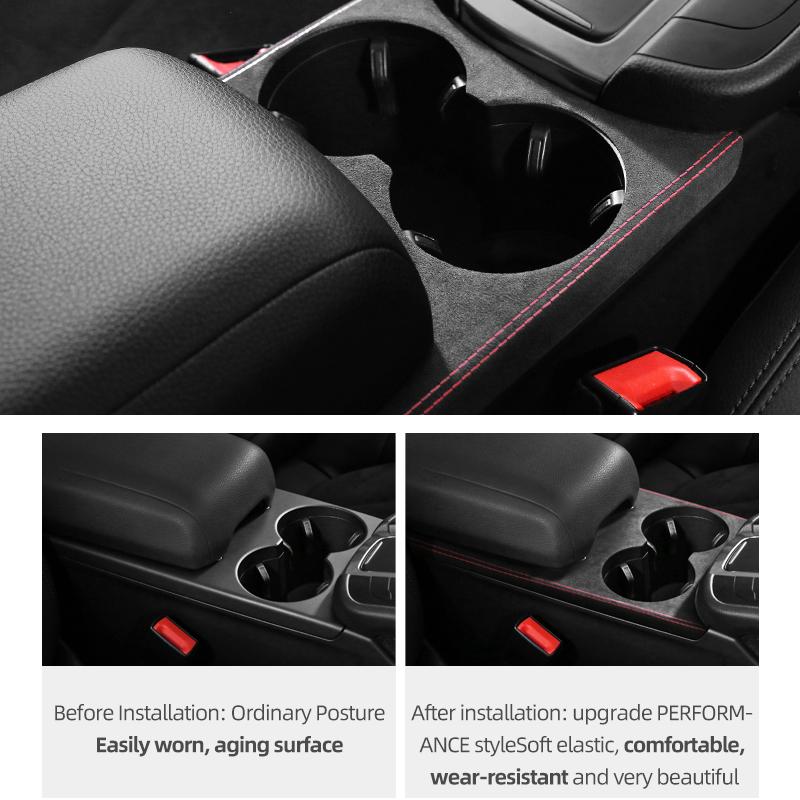 For Porsche Macan 2014-2025 Made of Alcantara Center Console Gear Shifter Panel Trim Sticker Car Interior Tuning Accessories