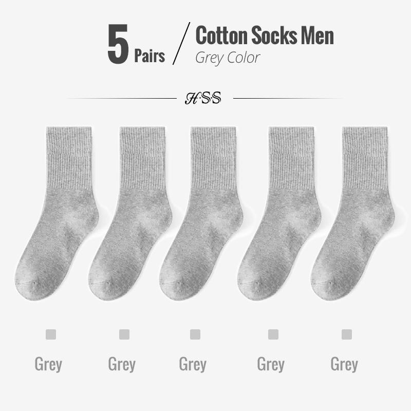 5/10 Paires Chaussettes 95% Coton Peigné Homme Business Robe Chaussettes Longues Douces Respirantes Printemps Été Chaussettes Colorées Pour Homme 5 Paires/Lot