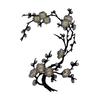 Cherry Blossom Iron Patch Iron-on Blossom Plum Applique Patch Embroidered Floral Patch for Jeans Garment Jackets Backpacks Clothes DIY Crafts