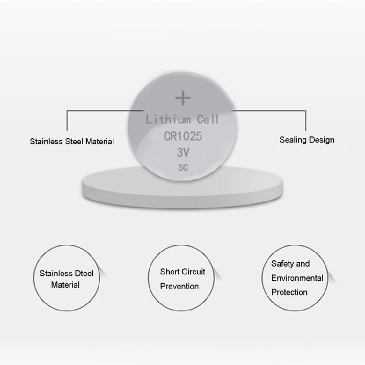 5pcs CR1025 Button Cell Battery Reliable Power Solution for Electronic Devices