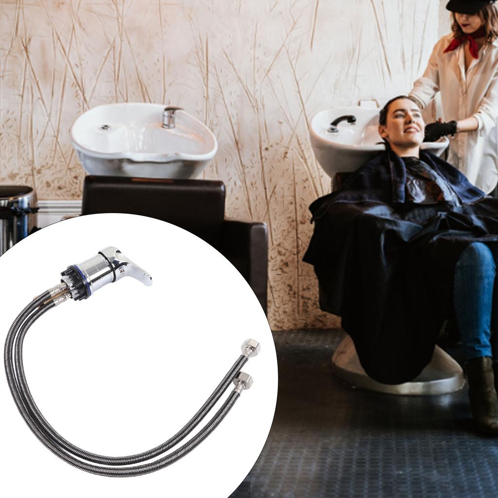 60cm Shampoo Bed Faucet Hair Salon Accessories Zinc Alloy Shampoo Bed Chair Valve for Barber Shop