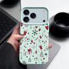 Full-Coverage Christmas Pattern iPhone Case for iPhone 17 16 15 14 Fro Max 13 Air - Festive Shockproof TPU Cover with PU Leather Texture