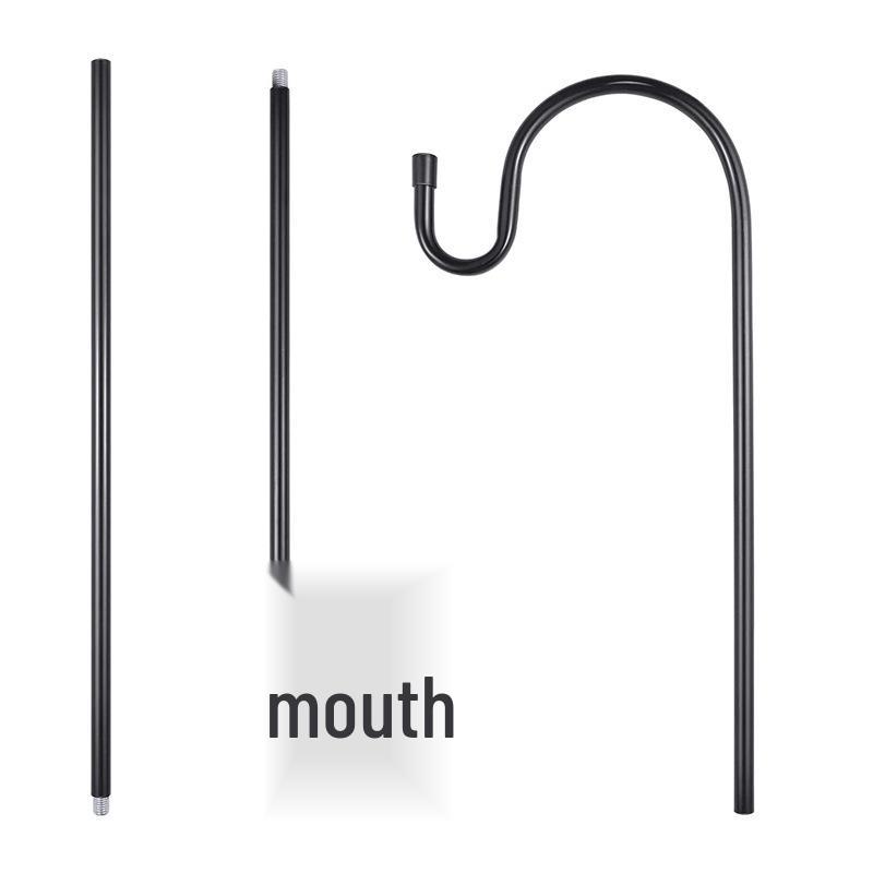 Wrought Iron Shepherd's Hook for Outdoor Bird Feeders, Lanterns, and Hanging Baskets