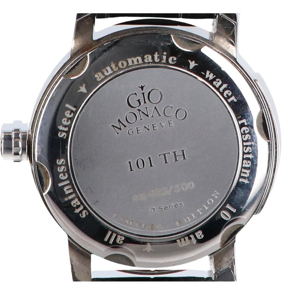 GIO MONACO  101TH One-O-One 500-piece Limited Edition Mechanical Automatic Watches Silver / Red / NavyUsed