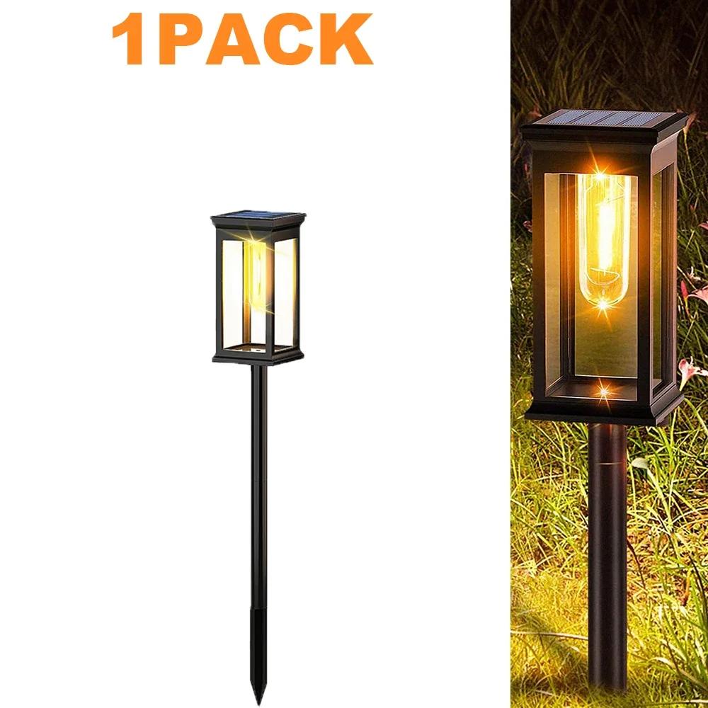 Solar Outdoor LED Lighting Tungsten Light IP65 Waterproof Long Endurance Garden Lawn Light Solar Landscape Lights for Yard 1Pack