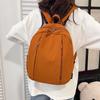 Solid Fashion Color Large Capacity Backpack Surface Inner Pocket Travel School