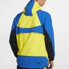 Nike Ropa Deportiva Retro Color-Block Corte Holgado Chaqueta Tejida con Capucha y Media Cremallera para Hombre Chaqueta Azul Amarillo BV5386-740