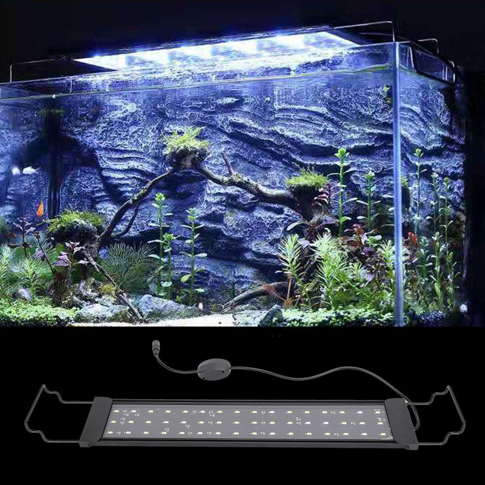 Ultradünne dehnbare Aquarium Aquarium Aluminiumlegierung blau weißes Licht LED Lampe
