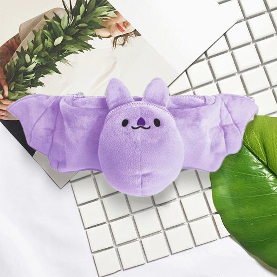 Waist Bag Plush Stuffed Bat Purse with Card Slots Squeaky