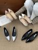 Shallow Mouth Height Increase 3cm Sexy Pure Desire Single Shoes Slightly Exposed Toe Seam Pointed Flat Shoes Versatile Commuter Women's Single Shoes