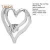 Big Love Ring Double-layered Exaggerated Style Hollow Heart Shape Solid Color Liquid Alloy Smooth Club Party Index Finger Ring Lady Jewelry