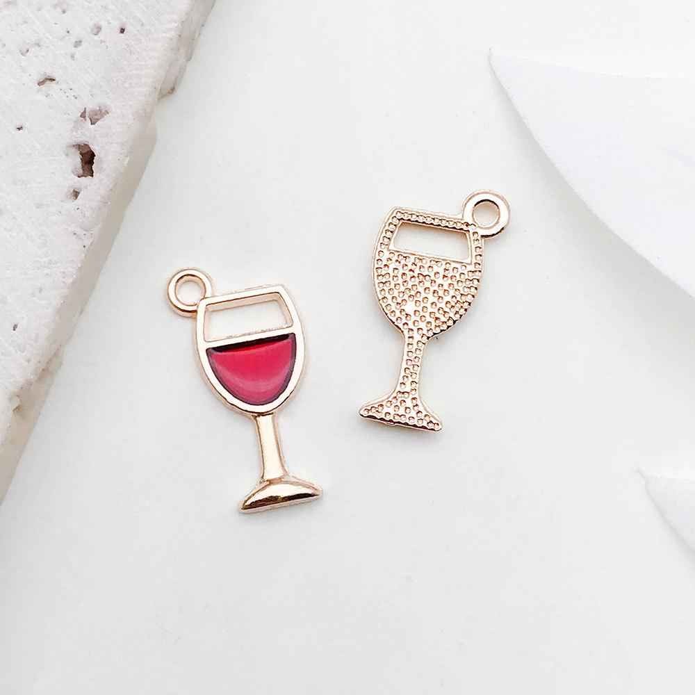 Red Cherry Blossom Oil Drop Keychain & Earrings Set: DIY Jewelry & Hair Accessories