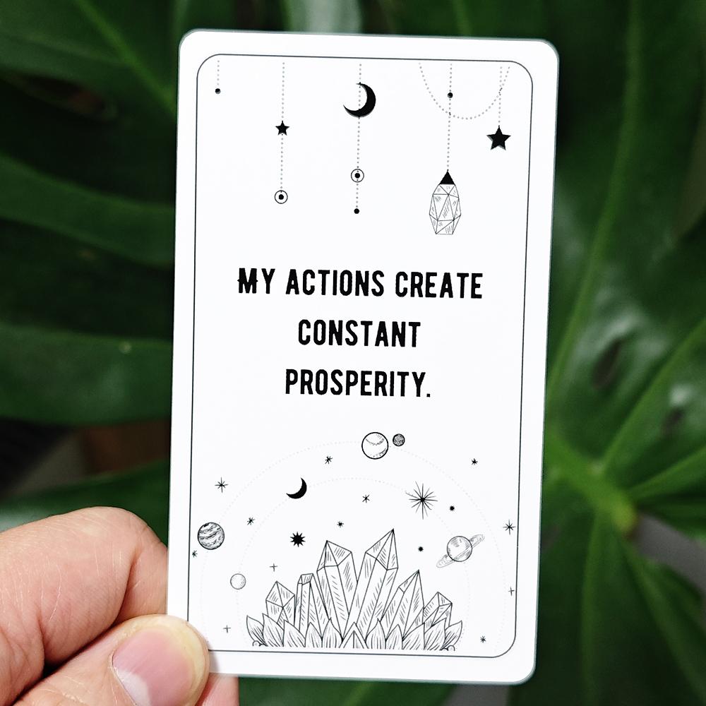 Financial Abundance Affirmation Cards Affirmation Deck To Manifest Financial Freedom & Attract Money 54 Pcs Cards 10.3*6cm