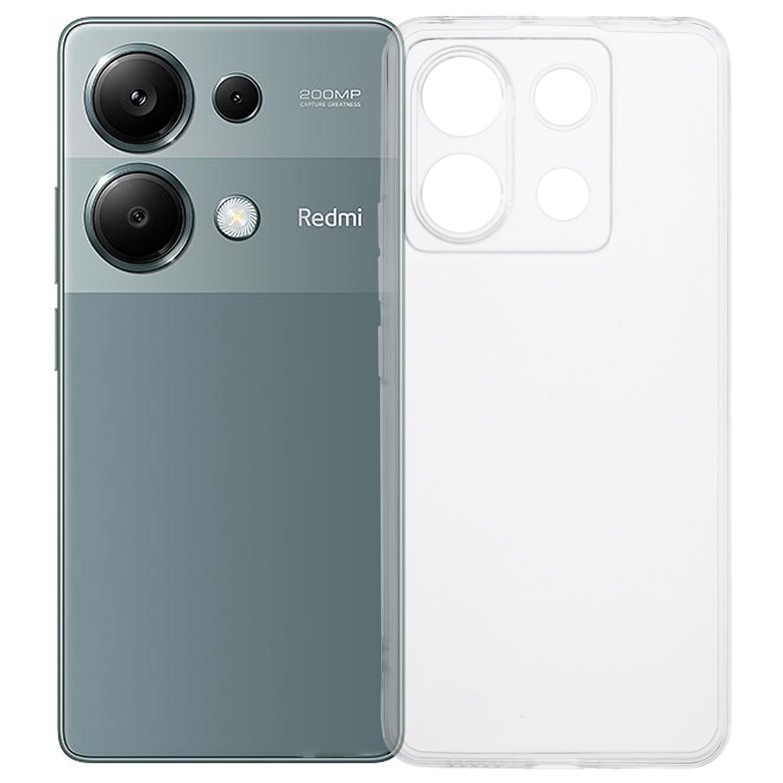 

For Xiaomi Redmi Note 13 Pro 4G/Poco M6 Pro 4G Shockproof Case 1.5mm Thickness Clear TPU Phone Cover A