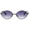 Fashionable Retro Metal Oval Cat Eye Sunglasses Women's Fashion Street Photography Trend Versatile Glasses UV400 Shades Eyewear