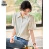 Women's Lyocell Puff Sleeve Lapel Shirt