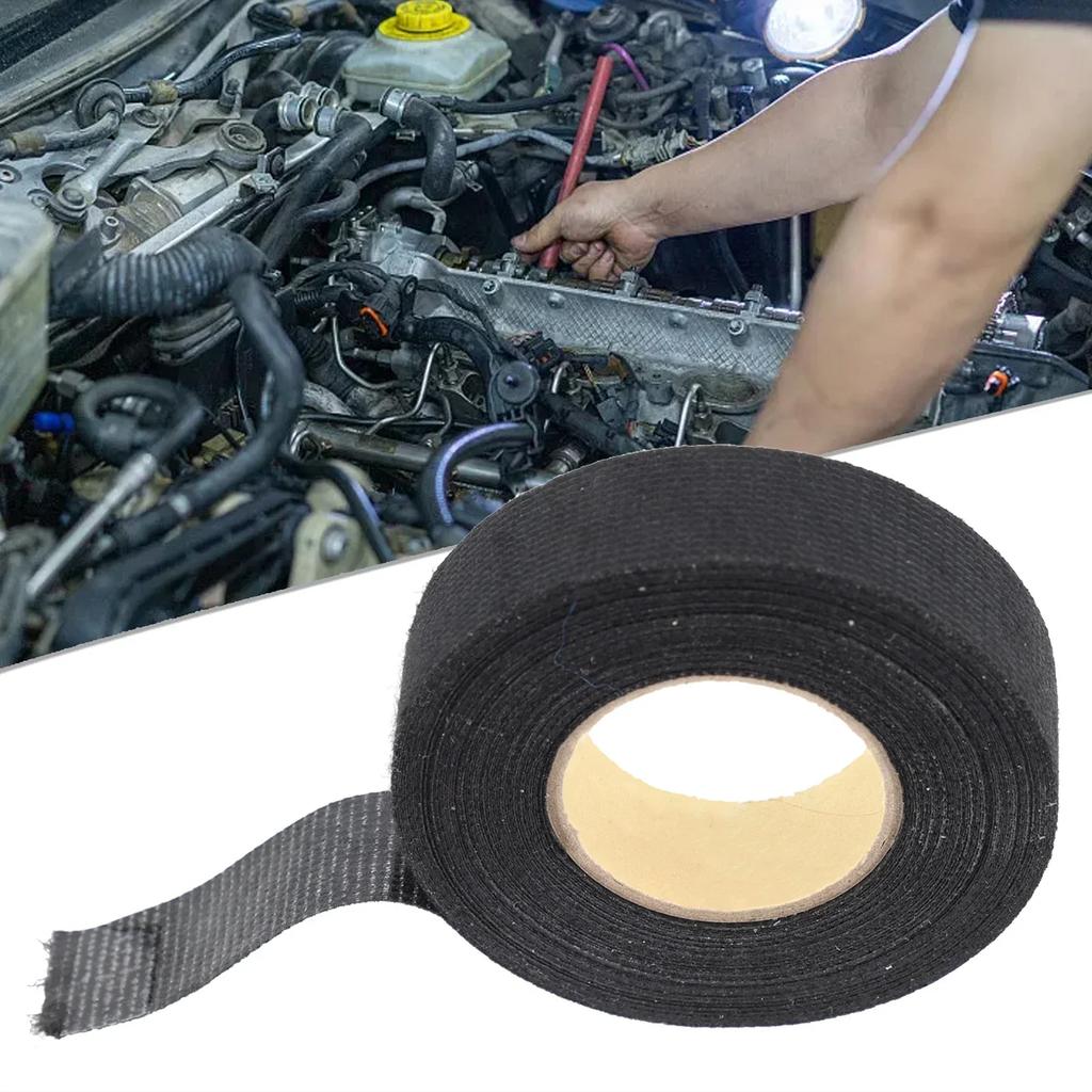 Electrical Tape Car Wiring Cloth Fabric Tape 9mm/15mm/19mm/25mm Adhesive Tapes Heat-resistant Auto Harness Cable Organizer Amagi