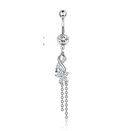 Bobisty 14G Belly Button Rings for Women Surgical Steel Navel Helix Piercing CZ Barbell Belly Button Rings Body Piercing Jewelry