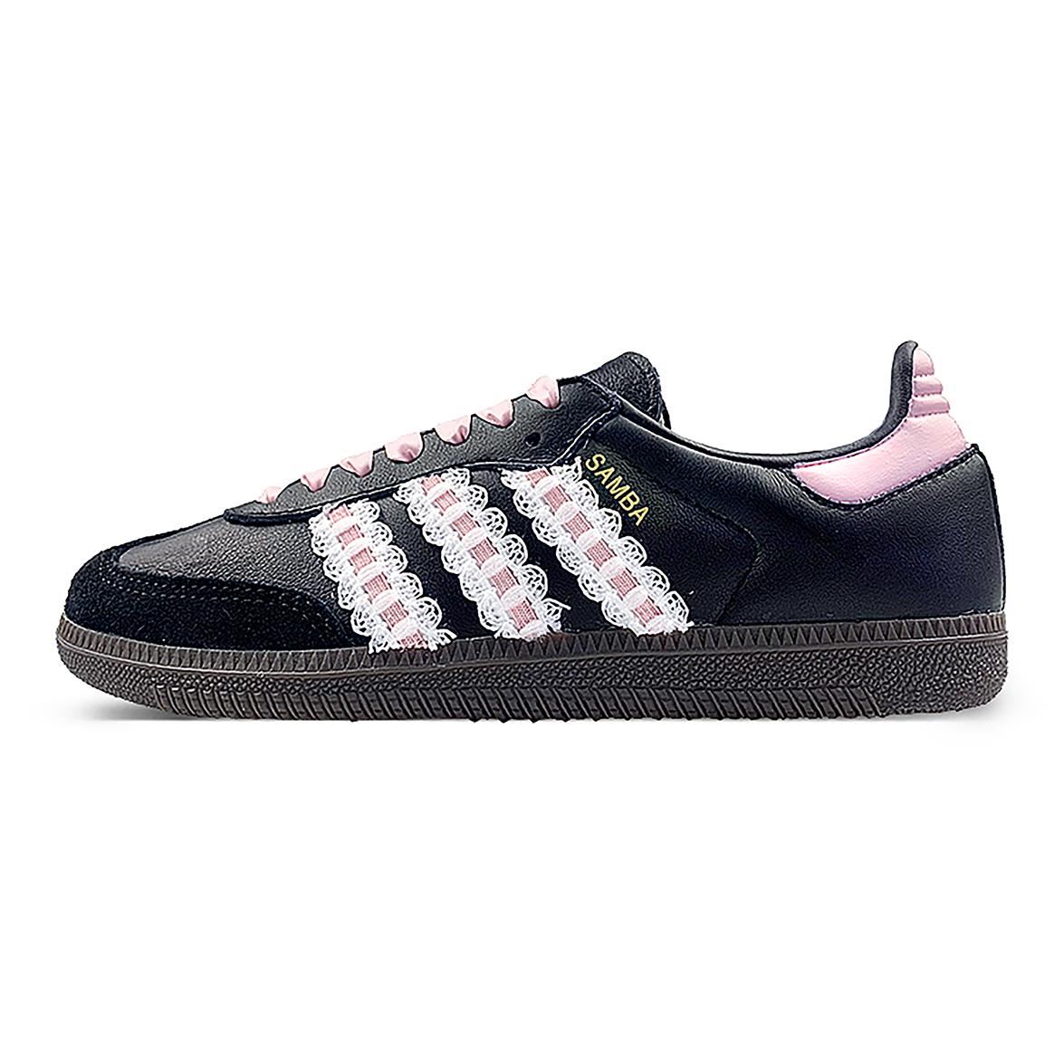 

Adidas Originals SAMBA OG Abrasion Resistant Low top Skateboard Shoes Unisex Black Pink B75807(Team1311-) 40⅔
