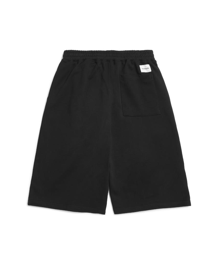 Mark Gonzales Angel Wappen Bermuda Sweatpants - Black