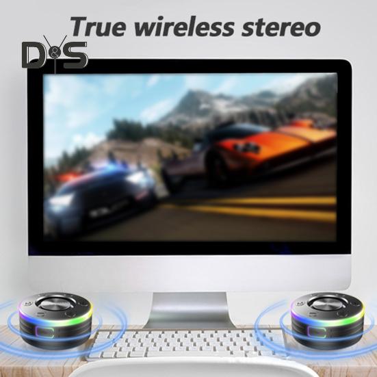 Bezdrátový reproduktor kompatibilní s Bluetooth s RGB LED světly IPX7 Vodotěsný Přenosný mini stereo reproduktor se snadným připojením