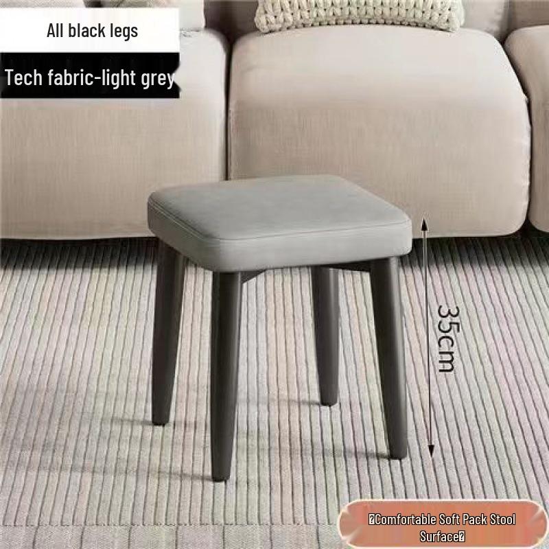 Massivholz Polsterstuhl - Moderner minimalistischer stapelbarer Hocker für Wohnzimmer oder Schreibtisch