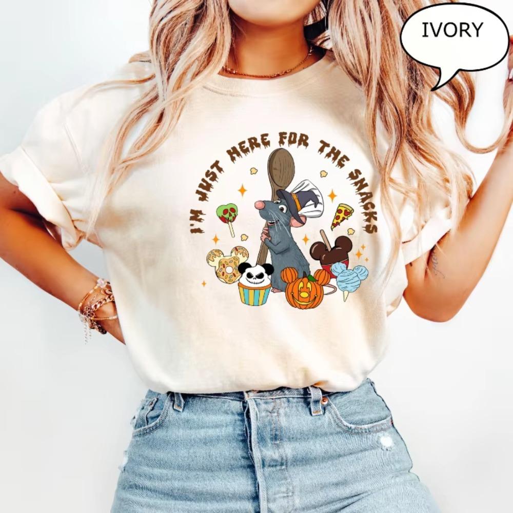 Comfort Colors Chef Remy Halloween Shirt Snacks TShirt Remy Gusteaus Shirt Halloween Ratatouille Shirt Women Breathanle S