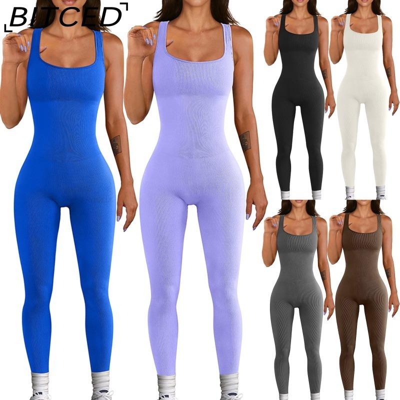 BITCED Combinaison Femme Automne/Hiver Décolleté Carré Push-Up Coupe Moulante Sexy