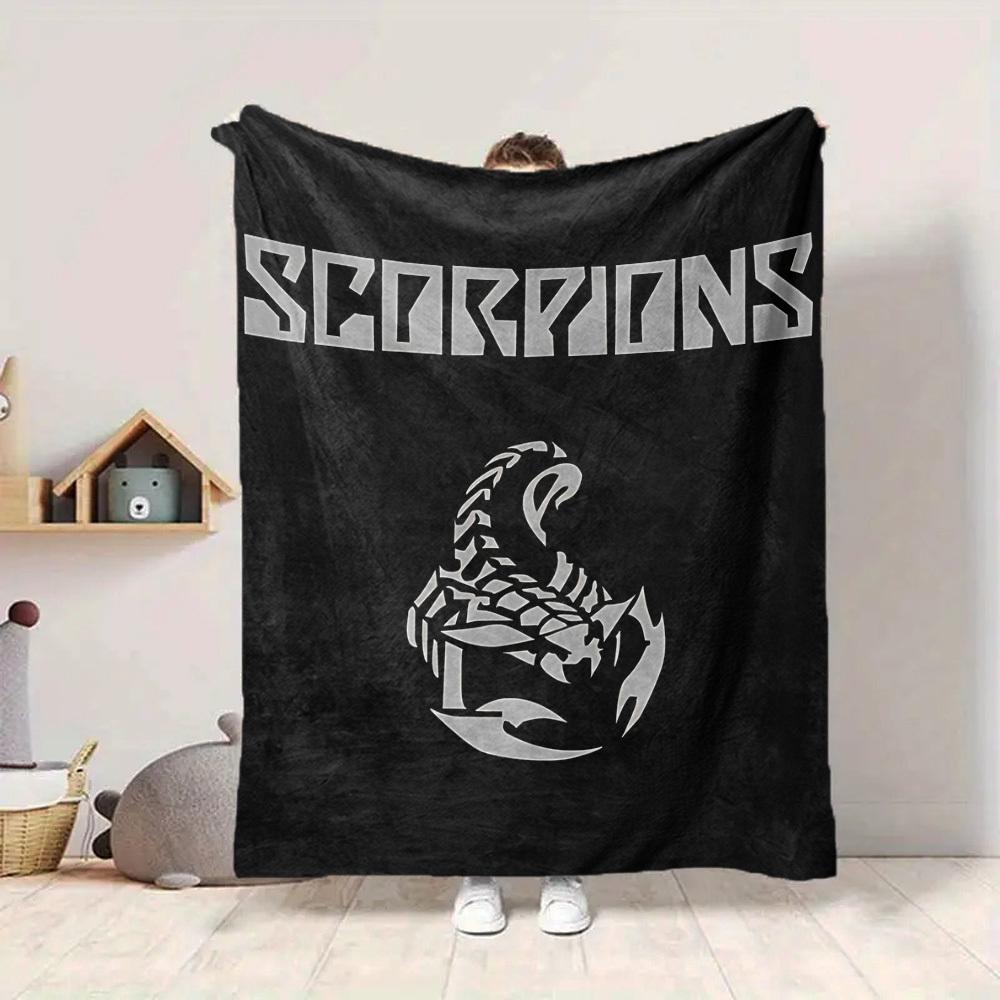 

1PC Scorpions Band Logo Blanket Soft Warm All Season Throw for Sofa, Bed, Car, Office Vibrant Colorful Design, Durable & Cozy Gift 80cm×120cm