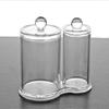Cotton Box 2 Round Boxes Transparent Acrylic Makeup Storage For Cotton Swab And Cotton