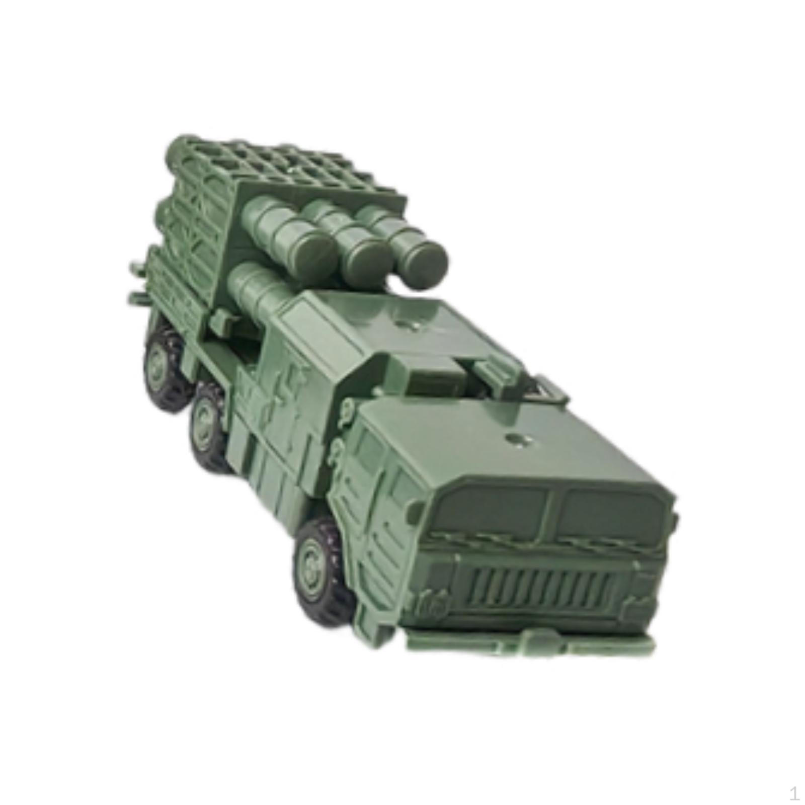1/144 Armored Truck Model Vehicles Building Kit Transport Toy Tabletop Decor 4D зелёный