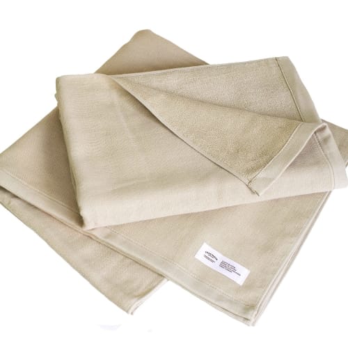Transparan Japanese-Made Gauze Bath Towels, Set of 2, Senshu Towels, Quick-Drying, Absorbent, Thin, 100% Cotton (Sand Beige)